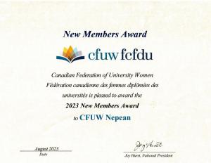 Membership Award, August 2023